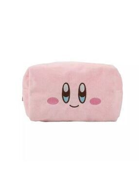 Bioworld Kirby Face Pink Plush Cosmetic Bag